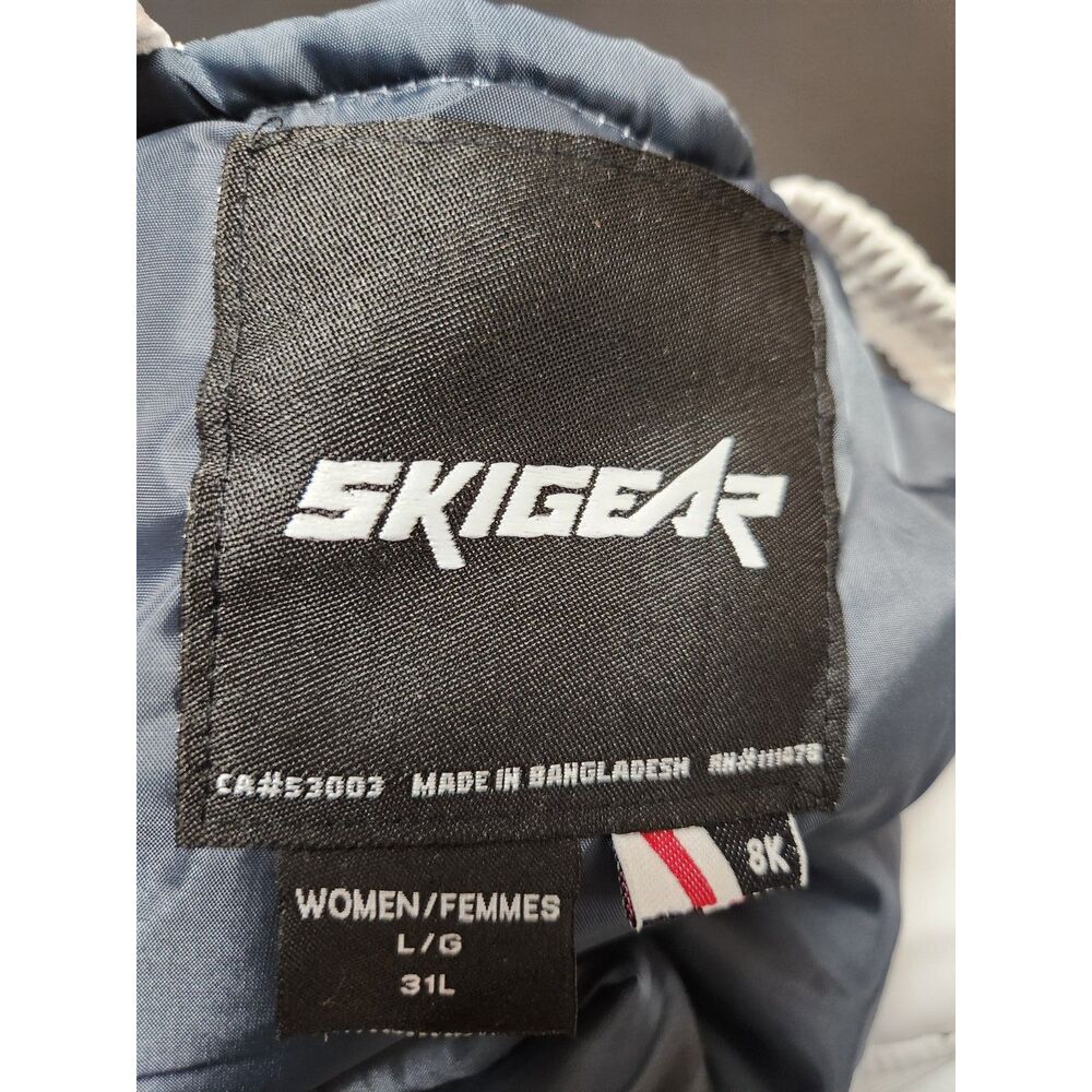 SkiGear Insulated Bib Overalls Women's Size Large White - Picture 7 of 14